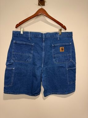 Vintage y2k Carhartt Mens Carpenter Denim Shorts Jorts Size 40 Workwear B28 DST